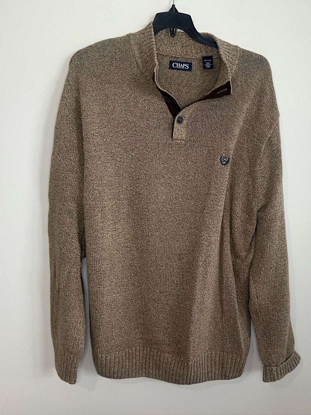Chaps Men's Crewneck Sweater in Taupe Brown